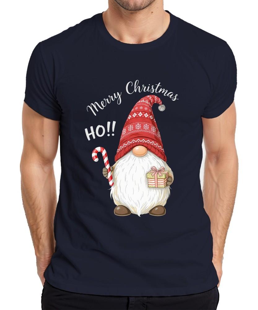Merry Christmas Ho Christmas Gnome Gnome Candy Cane Hat Unisexs TShirt