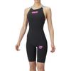 Купальник гоночный цельный черный x синий [Arena] (Открытая спина/полушаг) Женский (БКБЛ)