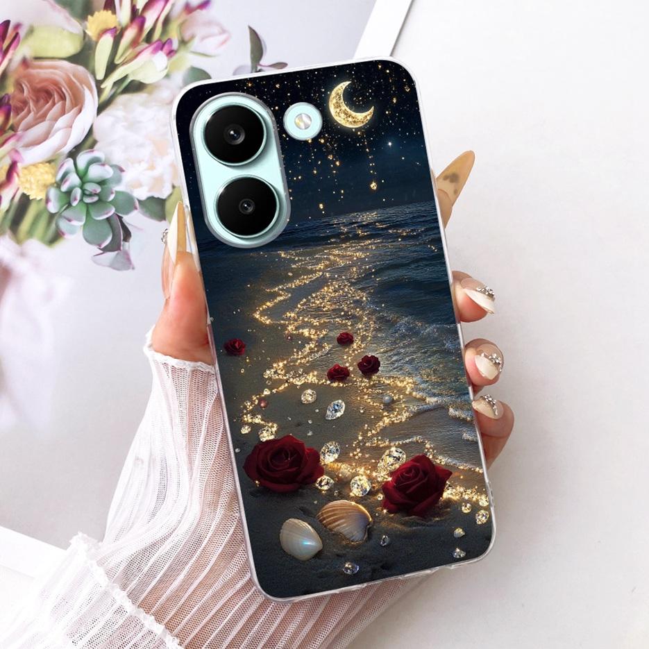 Чехол для Xiaomi Poco X8 Pro 5G Милый Чехол с Рисунком Сердечка Мягкий Тонкий Чехол для Телефона Для Xiaomi Poco X8 Pro Max PocoX8 Pro 5G
