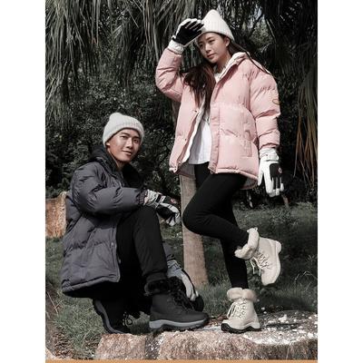 Теплые зимние ботинки женские высокие флисовые уличные ботинки большого размера с рукавами-молниями походные походные ботинки женские ботинки