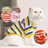 Милая мягкая фланелевая одежда для щенков, худи, радужная полоска, одежда для питомцев, пуловер, уютные наряды для питомцев