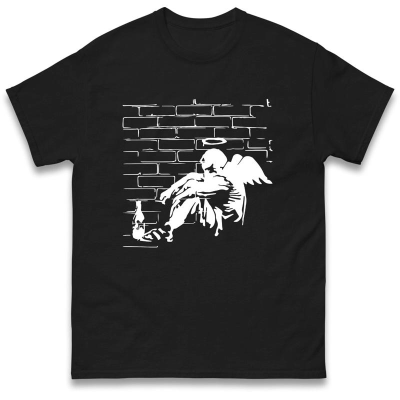 Banksy Drunken Fallen Angel T Shirt