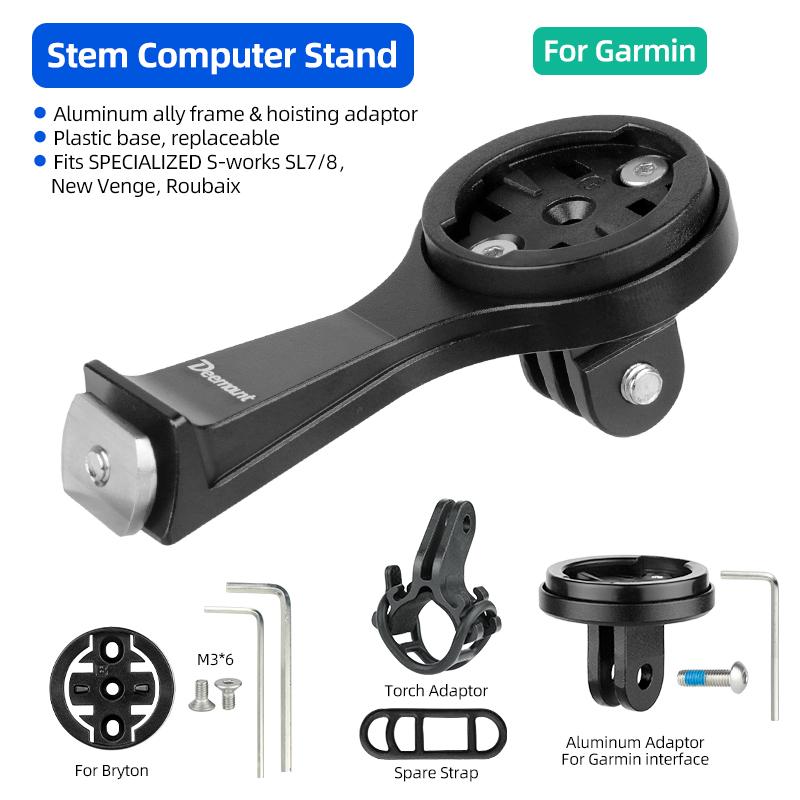 Bicycle Stem Computer Extension Stand Headlight Holder For Tarmac SL7/SL8 Camera Mount Bracket Fits DJI Insta360 Gopro Adaptors