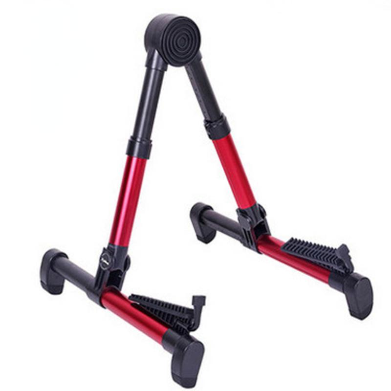 Foldable Guitar Stand Adjustable Acoustic Classical Folding Electric Bass Kids Ukulele Right or Left Handed Rack Violin V Holder