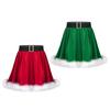 Girls Santa Christmas Show Skirt Costume Mrs Claus Dance Fancy Dress Holiday Performance Skirt