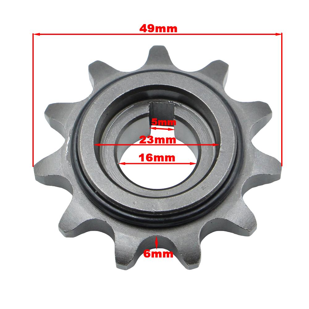 420-11 Tooth 16mm Chain Front Engine Sprocket with Cotter Pin for Coleman CT200 Trail 200 Mini Bike KT196 Go Kart