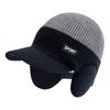 New Winter Hat Fur Lined Beanie Warm Earflap Brim Cap Stylish Hats For Men Outdoor Thicken Ski Sports Knitted Hat Warm Gift