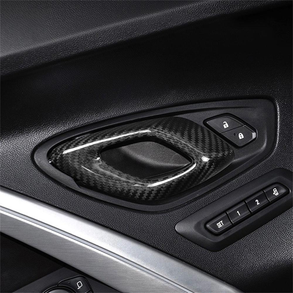 НАСТОЯЩИЙ ЖЕСТКИЙ Карбоновый Чехол-Накладка на Панель Дверной Ручки Черный Для Chevrolet Camaro 16-23