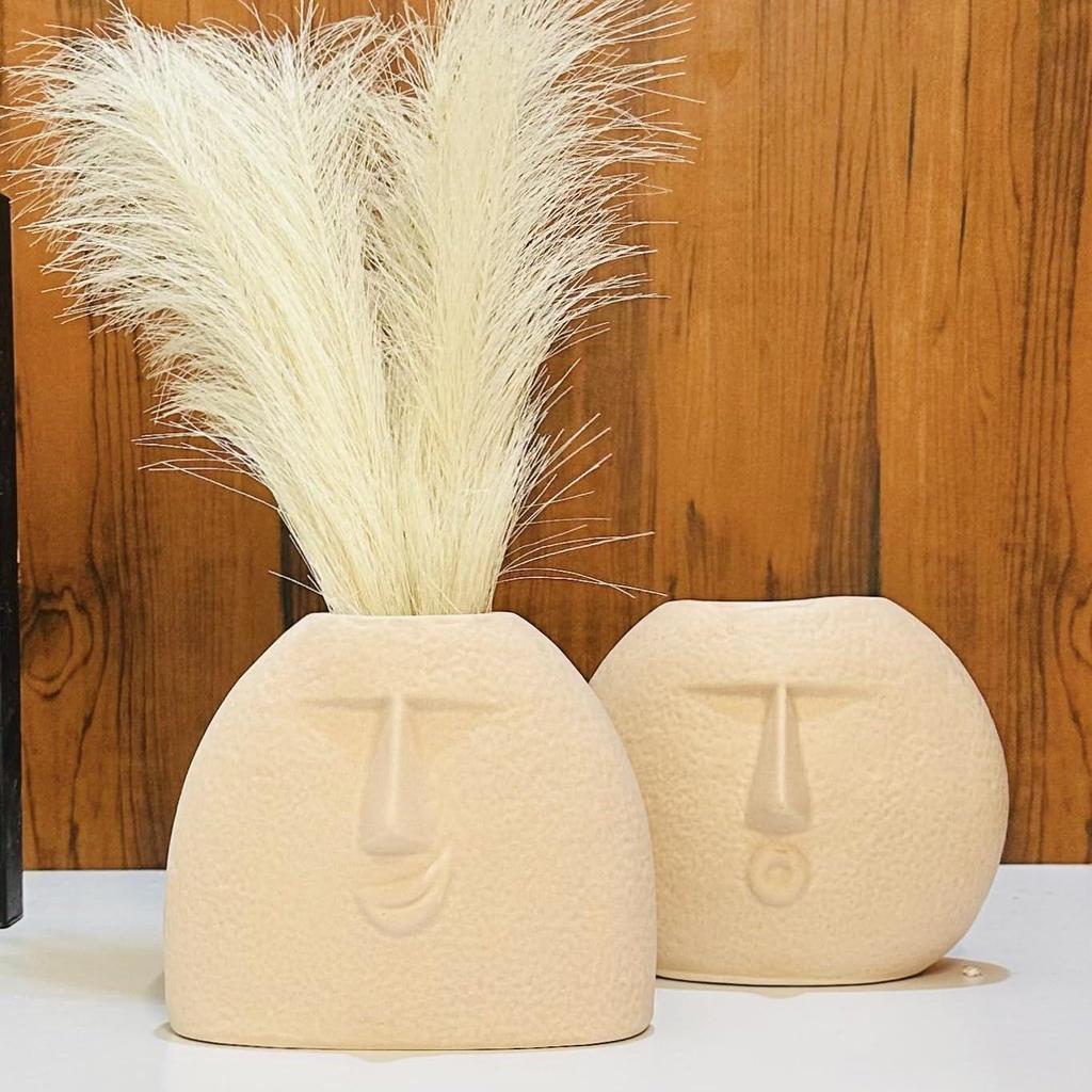 Современная декоративная керамическая ваза с дующим лицом для домашнего декора | Центральные элементы | Кухня | Офис или гостинаяКерамическая ваза для цветов