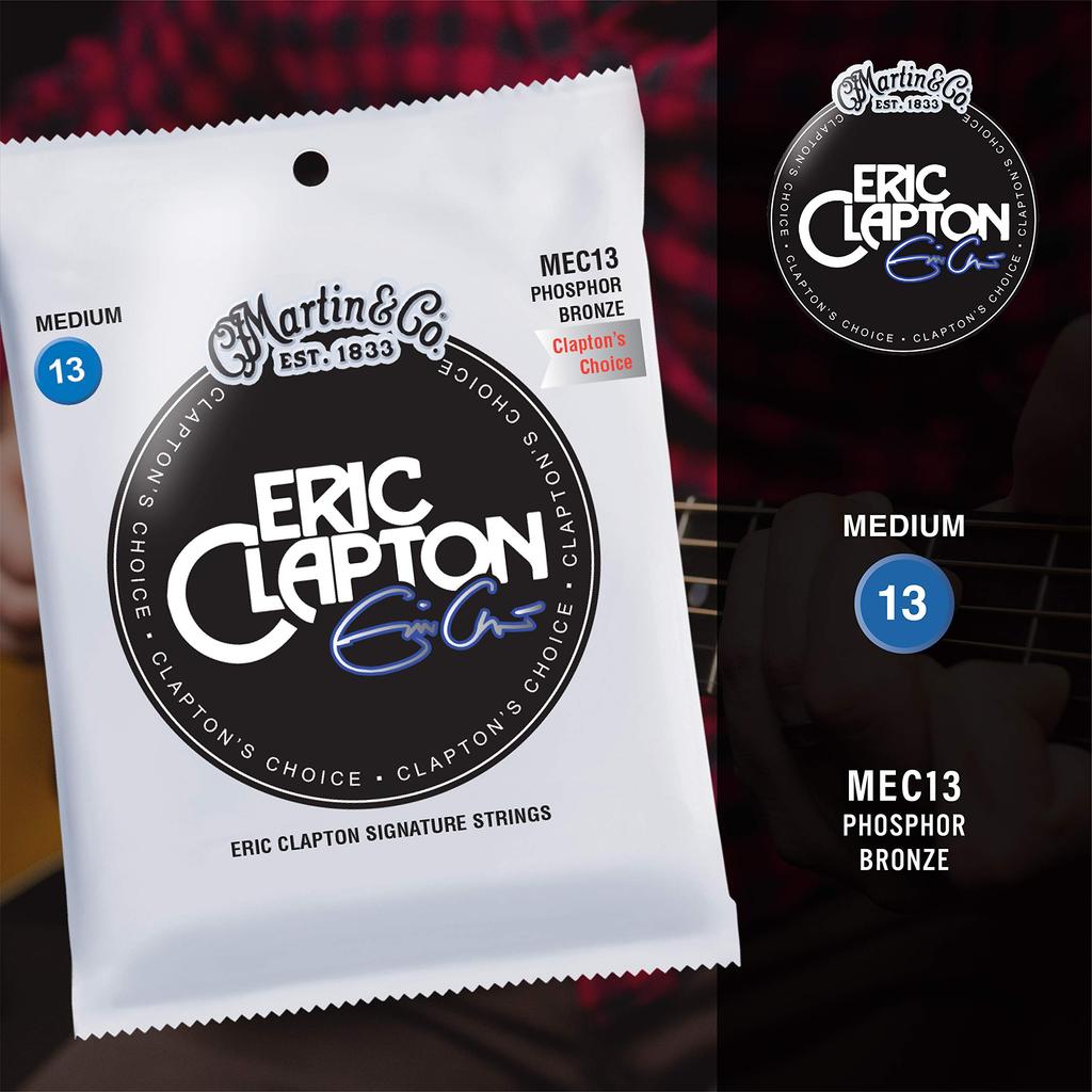 Martin Acoustic Guitar Signature Artist Choice Phospher Strings, (Clapton's 92/8 Bronze) MEC-13 Medium, .013-.056