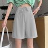 Womens Plus Shorts Womens Size Highwaisted Ice Silk Pants Loose Womens Summer Casual Straight Leg Shorts