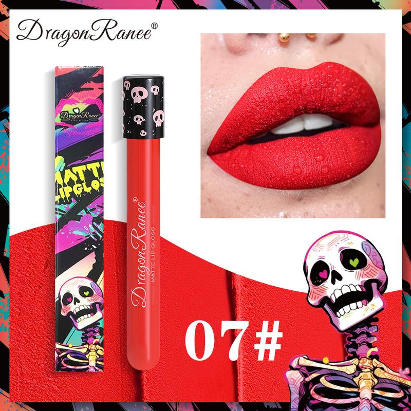 12 Color Halloween Lip Gloss Makeup Black Green Purple Lipstick Christmas Tint Moisturizer Waterproof Matte Lipstick Lip Pigment