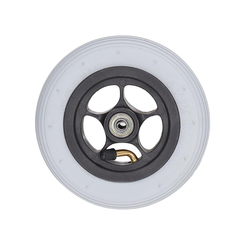 6-дюймовое электрическое колесо для инвалидной коляски, бесшумная ступица из алюминиевого сплава, резиновая надувная замена колеса