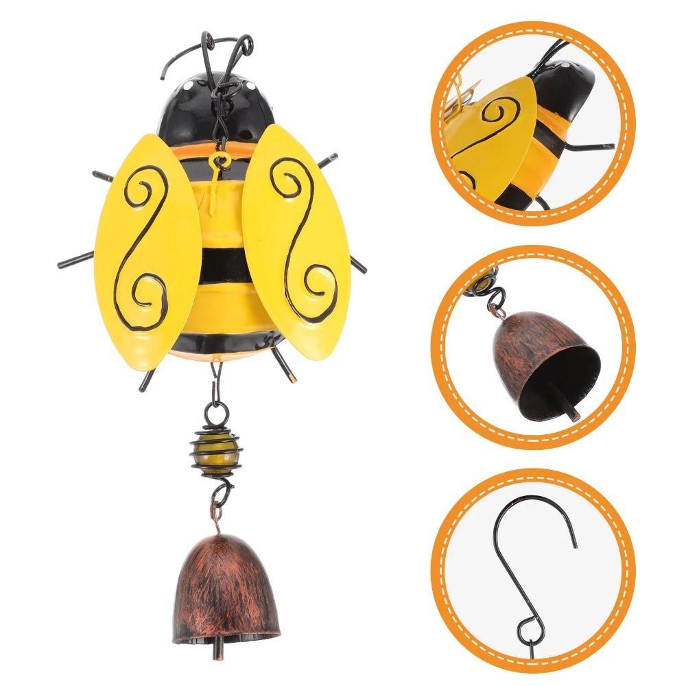 Painted 3D Hanging Wind Chimes Unique Animal Wind Chimes Pendant Durable Ladybug Hanging Bell Yard