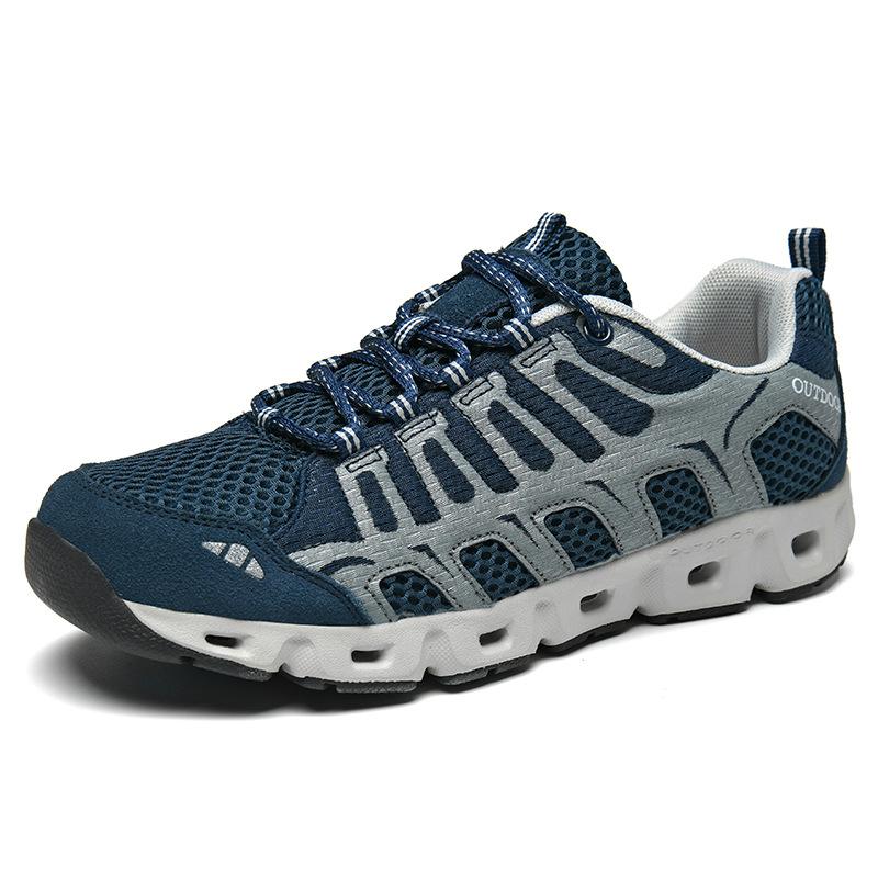 Весенняя уличная дышащая сетка для вейдинга, легкая обувь для ходьбы по ручьям, нескользящая обувь для хайкинга и пешего туризма, мужская
