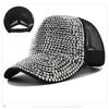 Adjustable Shiny Mesh Cap Cotton Baseball Hats Fashion Rhinestones Baseball Caps  For Women Girls