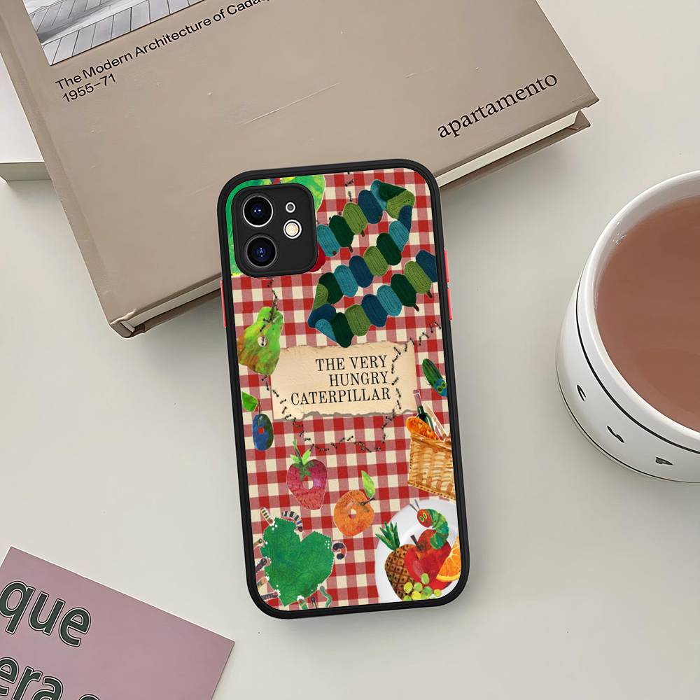 Очень голодная гусеница Для IPhone Air 16 15 14 Plus 13 12 11 Pro Max Матовый чехол Гелевый ударопрочный чехол для телефона
