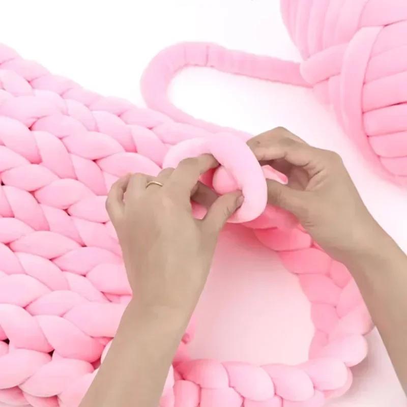 1 кг бархатного наполнителя толстая гигантская пряжа толщиной 3 см ручная работа шерстяное одеяло линия DIY ручная вязка шарф нить крючком одеяло ковры