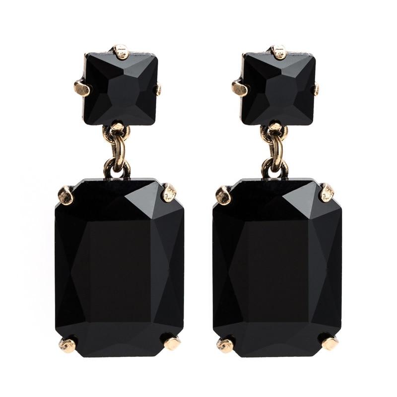Pinkdudu Simple Geometric Acrylic Multicolor Drop Earrings Fashion Alloy Gold Plated Earrings for Women Jewelry Gifts PD639