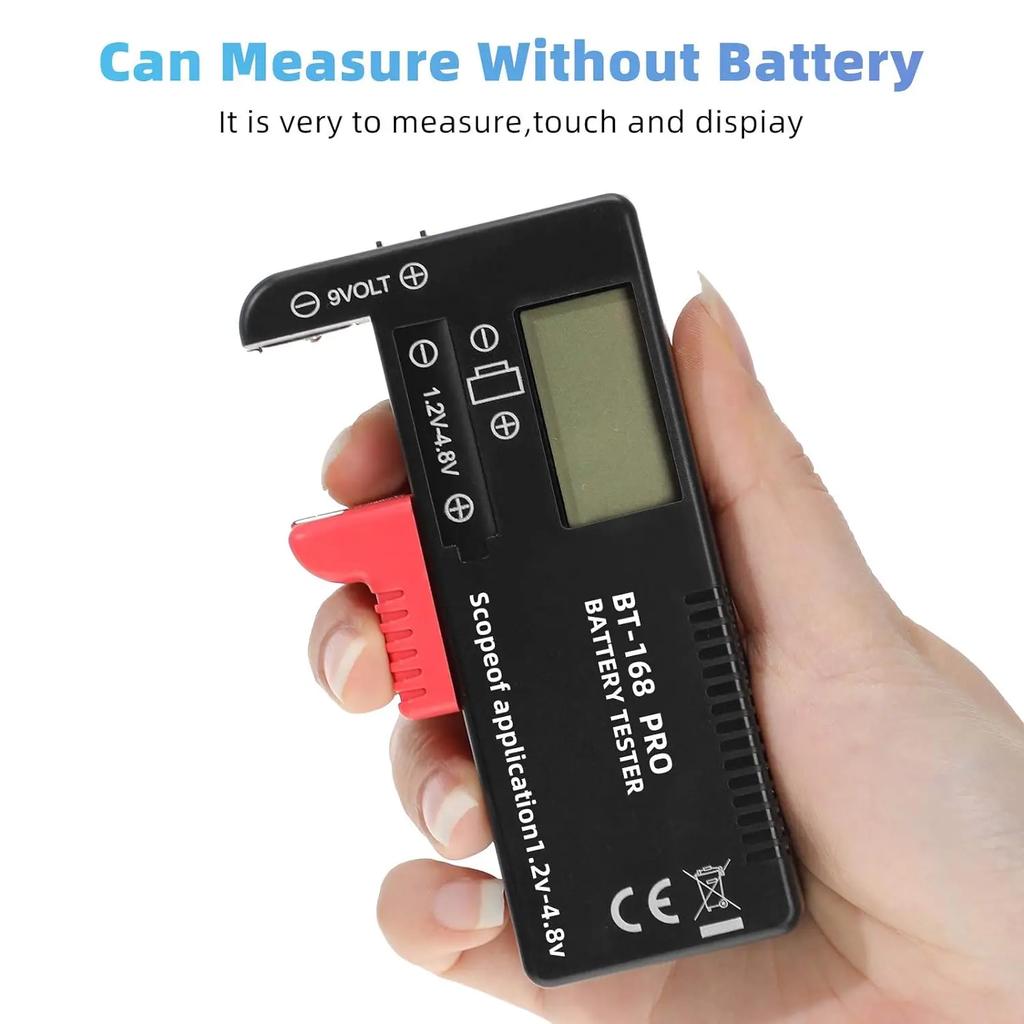 BT-168 Universal Battery Tester for AA AAA C D 9V 1.5V Button Cell Color Voltage Checker BT168 Power Meter