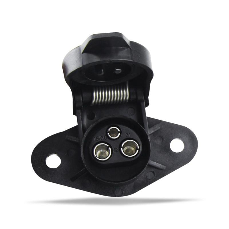 12 В 3-контактная вилка для трактора, 3-контактная розетка для прицепа, подходит для прицепа, грузовика, автодома, каравана, прочного трактора