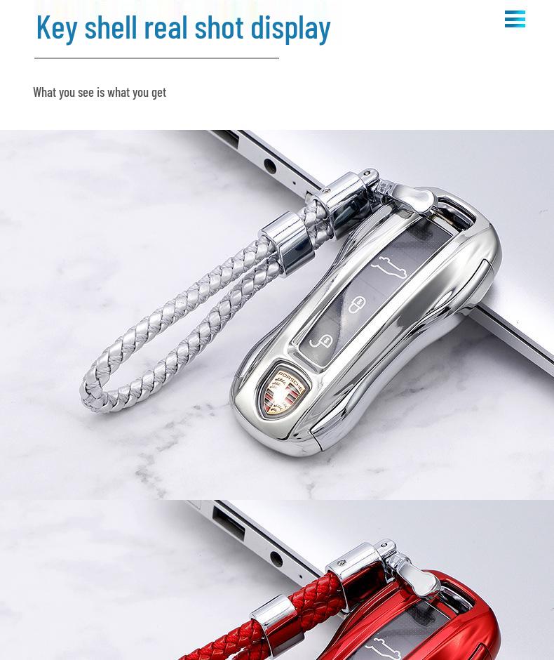 Чехол для ключа Porsche для Cayenne, Macan, Panamera и 718 - Защитный корпус для автомобильного ключа