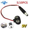 5pcs 9V Battery Snap Connector Clip Lead Wires Holder 9 Volt Cable Connection Buckle