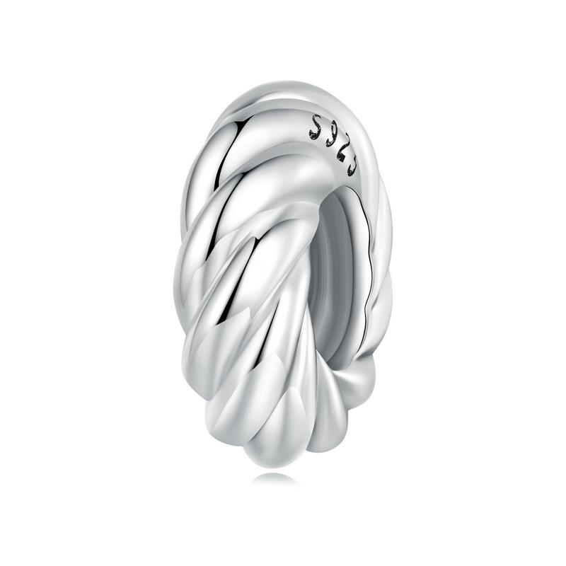 BAMOER 925 Silver Mother & Daughter Bead Affinity Heart Charm for Women Bracelet Bangle DIY Mother's Day Gift BSC687