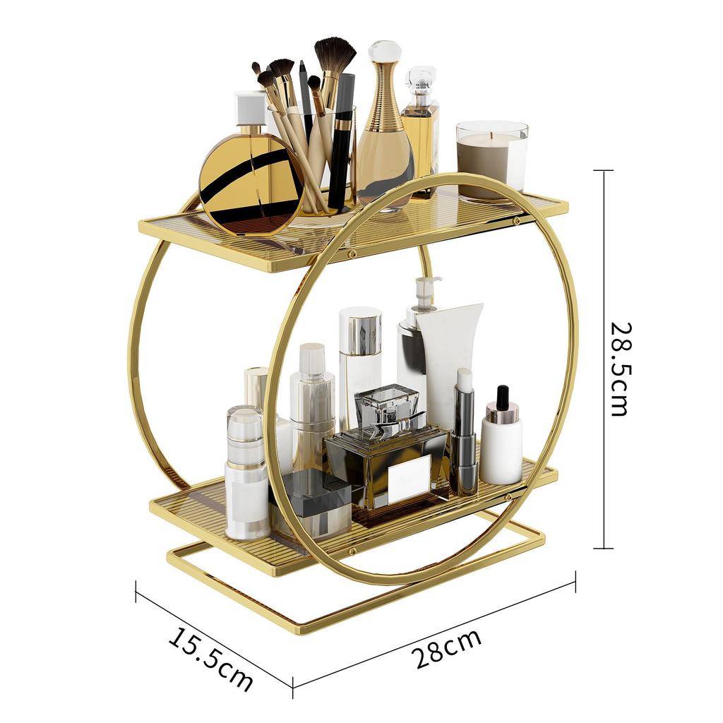 Makeup Organizer Cosmetics Storage Holder Household Skin Care Products Dresser Bathroom Desktop Large Capacity Storage Shelf