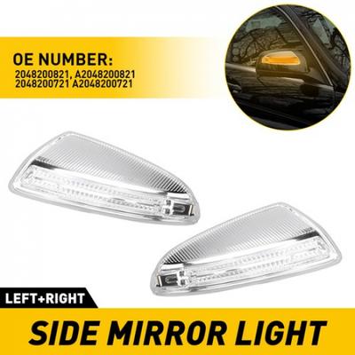 Зеркала Светодиодный Поворотник Пара Подходит для Mercedes Benz C250 C300 C350 C63 08-14