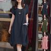 A Loose and Casual Pocket Dress for Women's Spring and Summer