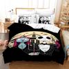 3pcs Queen Size Duvet Cover Sets, Nightmare Before Christmas Jack and Sally Rose Decor Bedding Set 2/3pcs Polyester Quilt Cover