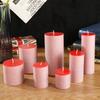 Classic European Red Large Cylinder Candle Odorless Romantic Wedding Hotel Decoration Thick Candle