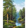 DIY 5D Diamond Painting Forest Creek Full Round Drill Scenic Diamond Embroidery Cross Stitch Mosaic Kits Wall Art Home Decor