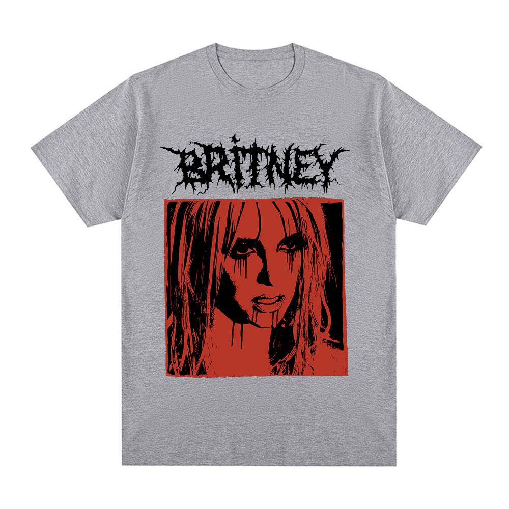 Britney Spears Metal Rock Graphic T-shirt Women Fashion Hip Hop T Shirts Harajuku Vintage Short Sleeve Tee Shirt