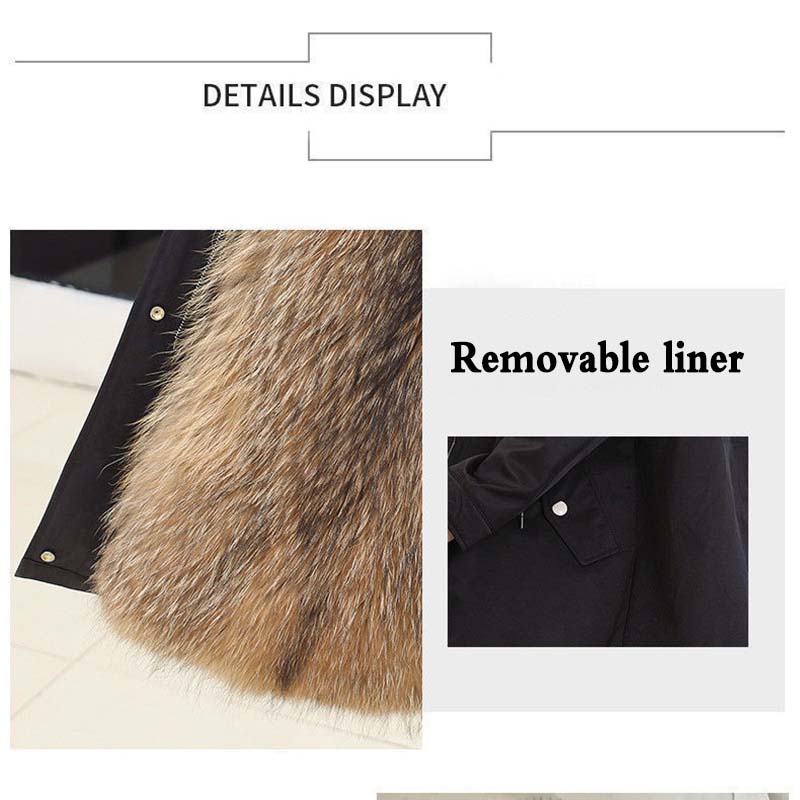 Pai Overcome Women's Fur One-piece Liner Detachable Winter Jacket Plus Velvet Thickening Anti-season Imitation Fur Coat