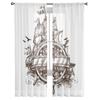 Adventure Vintage Ship Rudder Tulle Sheer Curtains for Living Room the Room Bedroom Kitchen Decoration Voile Organza Curtains