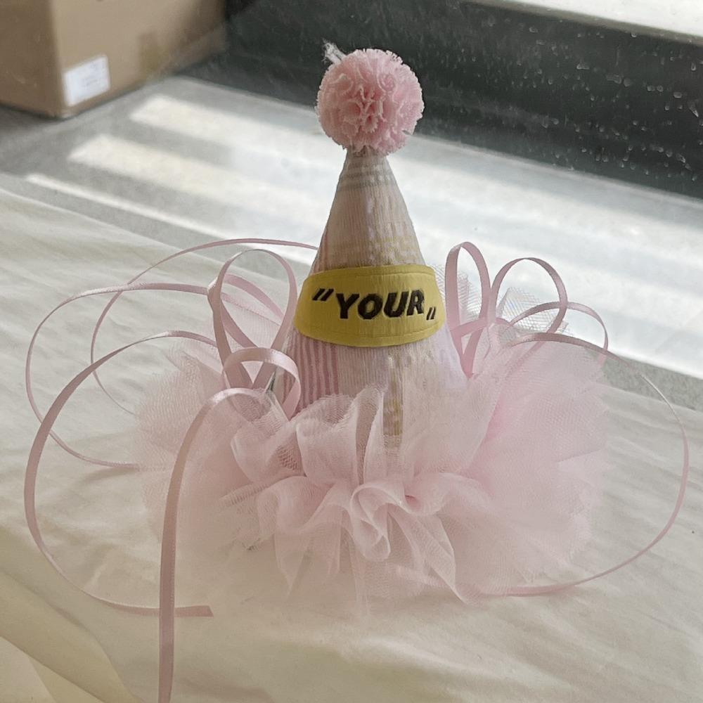 Bow Birthday Crown Embroidery Birthday Cap Cute Birthday Hat Hairpin  Birthday Decoration