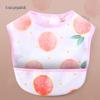 Waterproof Cotton Baby Bib: Reversible, Cartoon Design, Wash-Free Bib for Eating.