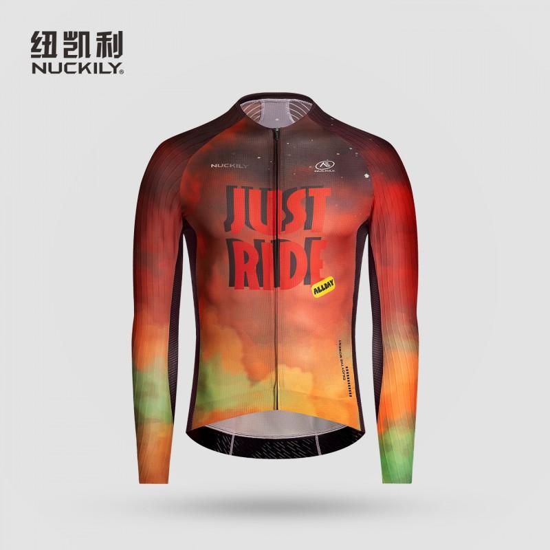 Mens Cycling Jersey Quick Dry Long Sleeve Bike Top Lightweight Breathable Sun Protection