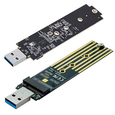 Адаптер NVME на USB 10 Гбит/с M.2 NVME USB 3.1 Адаптер Макс. 2 ТБ Двойной протокол NVMe SATA M2 SSD Плата для M.2 2230 2242 2260 2280 SSD
