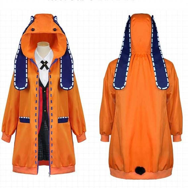 Аниме Kakegurui Косплей Костюм Зависимый Игрок Руна Йомодзуки Косплей Костюм Руна Йомодзуки Милая Толстовка Пальто Куртка