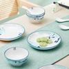 Gonghe Jingpin 22-Piece Crane & Cloud Ceramic Tableware Set