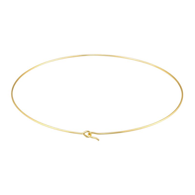 316L Stainless Steel Heart Round Adjustable Collar Women's Necklace Simple Open Neck Metal Jewellery Accessories: VL534 VL535