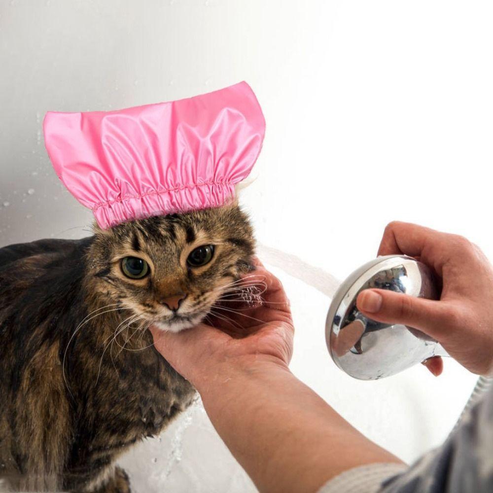 Adjustable Elastic Universal Ear Prevention Cover Cat Bathing Cap Dog Accessories Dog Shower Cap
