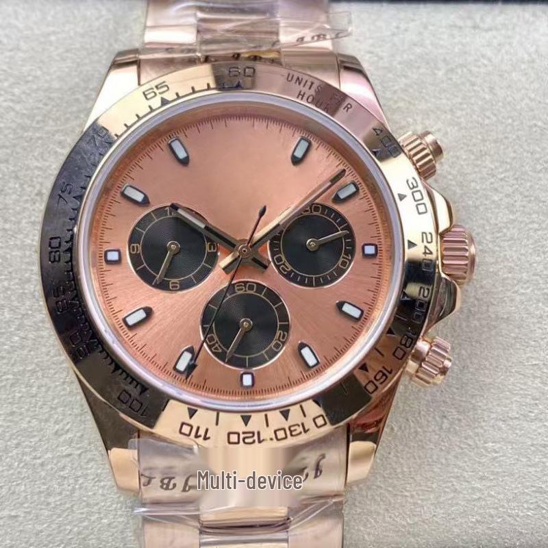 Мужские автоматические механические часы Rolex Daytona 40 мм, многофункциональные, с инкрустацией бриллиантами.