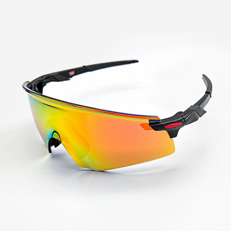 Outdoor windproof cycling glasses, stylish and colorful, for running, sun protection, and cycling, with large frames for sports