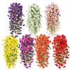 2pcs 75cm Home Decor Hanging Artificial Flowers UV-Resistant Fake Petunias Morning Glory Wall Flower Garland for Garden Wedding