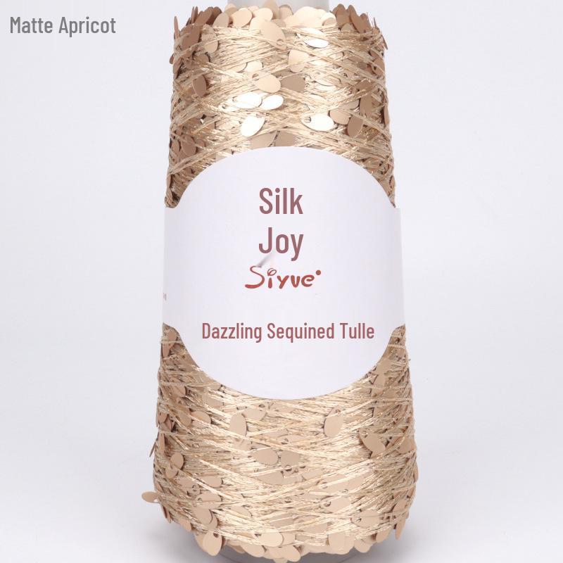 Siyue Silk Color Point Yarn: Dazzling Sequin Wool with Water Drop Sequins for DIY Hand Knitting