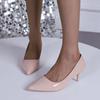 Classic Black Stiletto Heels Pumps Women  Spring Patent Leather Office Shoes Woman Plus Size 43 Pointed Toe High Heels Shoes
